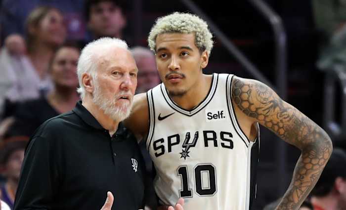 Gregg Popovich has been mentoring Jeremy Sochan through a position change.